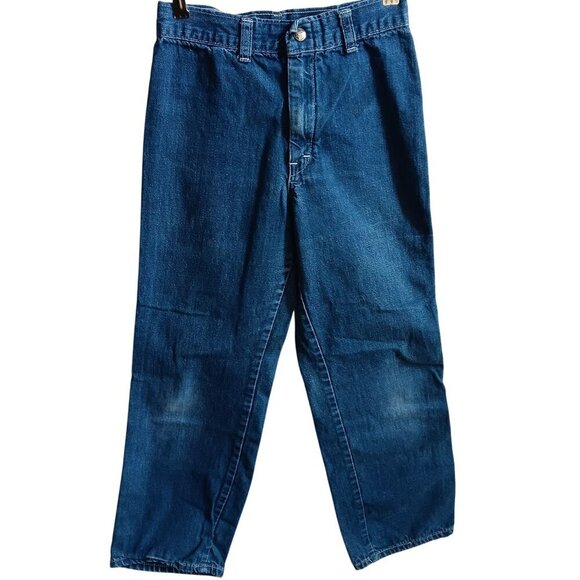 10 22x23 Vintage 1980's Girls Jeans GREEN APPLES Embroidered Disco Pocket DENIM - Picture 2 of 6